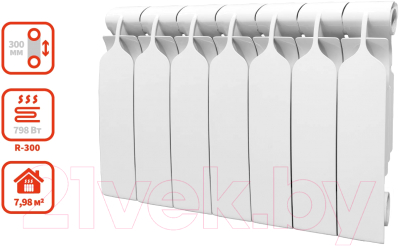 Радиатор биметаллический BiLux Plus R300