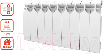 Радиатор биметаллический BiLux Plus R300