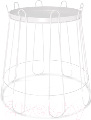 Журнальный столик Sheffilton SHT-CT6 (белый муар) - фото