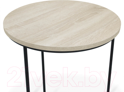 Комплект журнальных столиков Sheffilton SHT-CT7 (дуб беленый/черный муар)