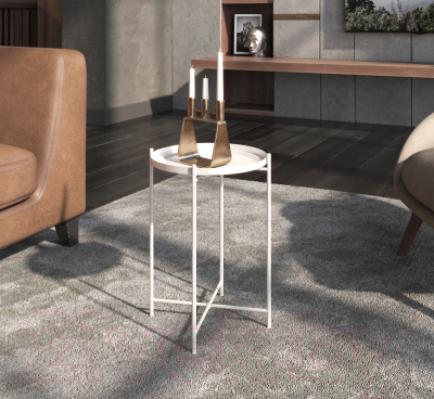 Журнальный столик Sheffilton SHT-CT8 (белый муар)