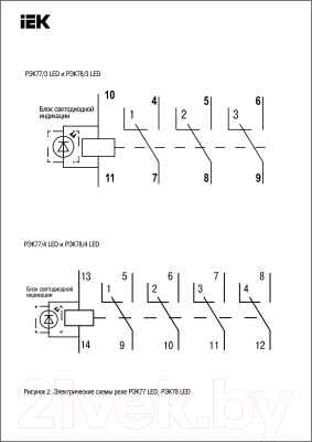 Реле промежуточное IEK RRP20-3-05-024D-LED