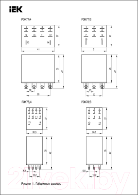 Реле промежуточное IEK RRP20-4-03-220A