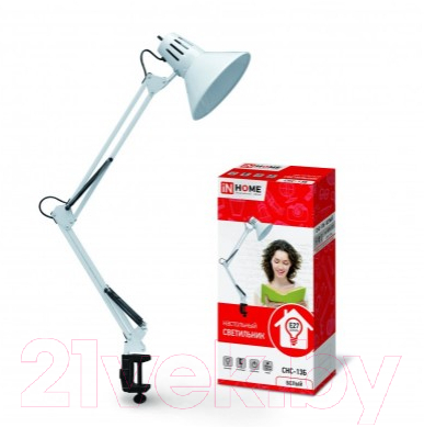 Настольная лампа INhome СНС-13Б / 4690612012728 (белый)