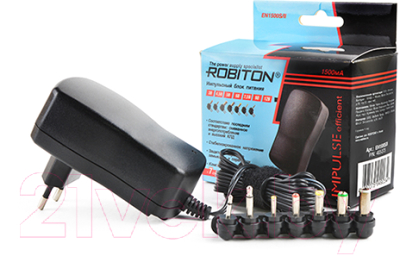 Адаптер питания сетевой Robiton EN1500S/II 1500мА BL1