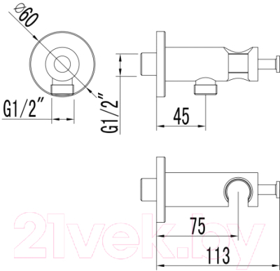 Подключение для душевого шланга LEMARK LM1185C