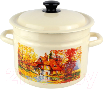 Кастрюля КМЗ Старая мельница / 41804-182/6-У4 (слоновая кость) - фото