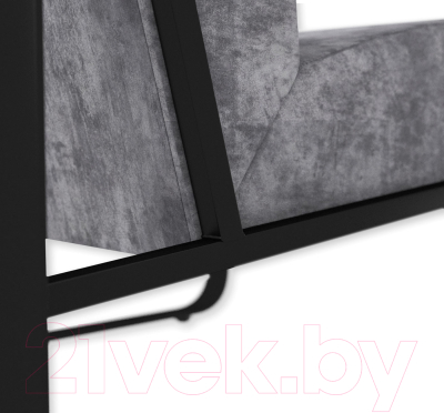 Кресло мягкое Sheffilton SHT-AMS1-1 (дымный микровелюр/черный муар/брашированный коричневый)