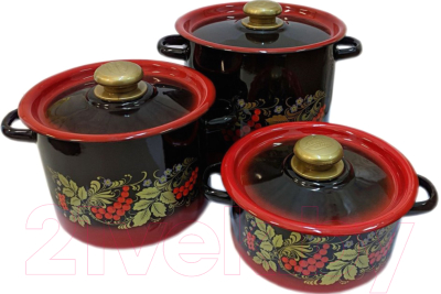 Набор кастрюль Сибирские товары Рябинка / N16L05 - фото