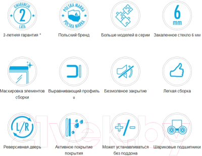 Душевая дверь Deante Cynia KTC 012P