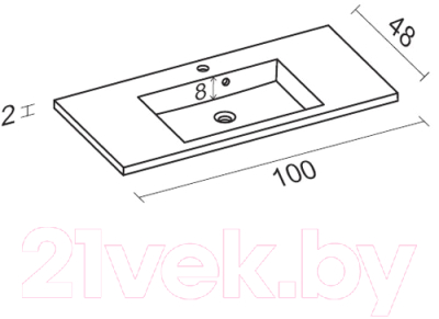 Умывальник Riho Broni 100 / F7BR110048113