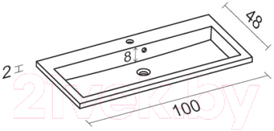 Умывальник Riho Broni 100 / F7BR110048111