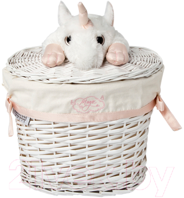 Корзина для белья Natural House Единорог 330x210x280 / EW-86 S (белый) - фото