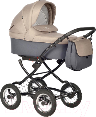 Коляска-люлька INDIGO Blues Classic (Bl 04, бежевый) - фото