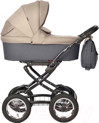 Коляска-люлька INDIGO Blues Classic (Bl 04, бежевый)