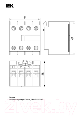 Приставка контактная IEK KPK10-04