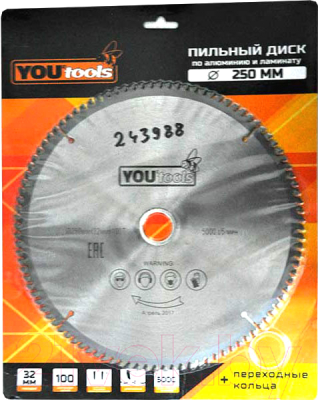 Пильный диск Yourtools Z100 250/32мм - фото