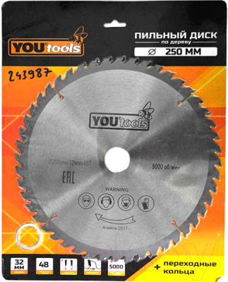 Пильный диск Yourtools Z48 250/32мм - фото