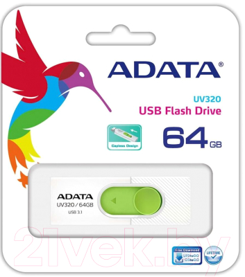 USB flash накопитель A-data UV320 64GB (AUV320-64G-RWHGN)