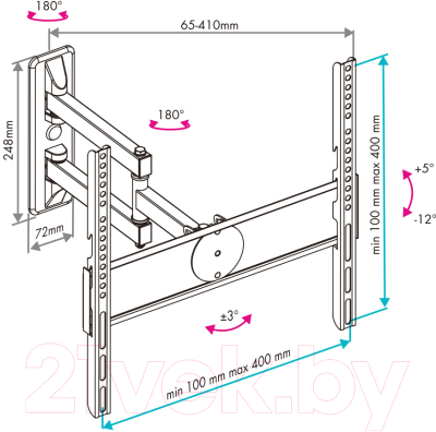 Кронштейн для телевизора VLK Trento-24