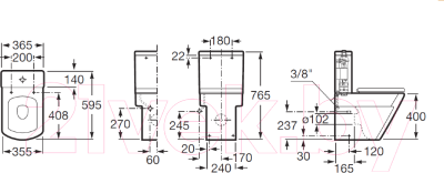 Унитаз напольный Roca Hall A342628000 + A341620000