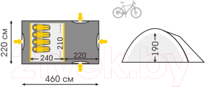 Палатка Talberg Blander 4 / TLT-028 (зеленый)