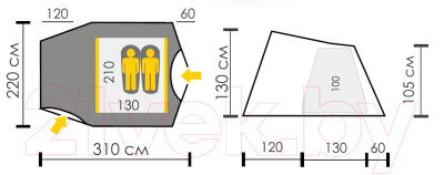 Палатка Talberg Sund 2 Plus / TLT-070 (зеленый)