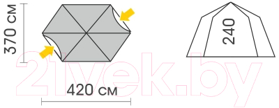 Туристический шатер Talberg Arbour Sahara / TLT-032S (серый)