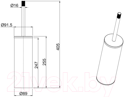 Ершик для унитаза Allen Brau Priority 6.31009-00 / 265414