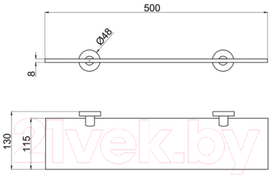 Полка для ванной Allen Brau Priority 6.31013-00 / 265426