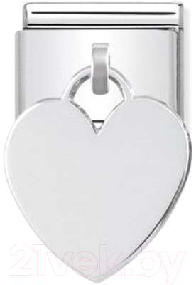 Звено для браслета NominatioN Подвеска Сердце для гравировки 331801/02 - фото