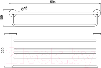 Полка для полотенца Allen Brau Priority 6.31014-00 / 265429