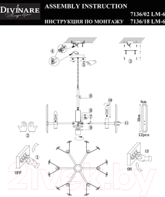 Люстра Divinare Tenerife 7136/18 LM-6