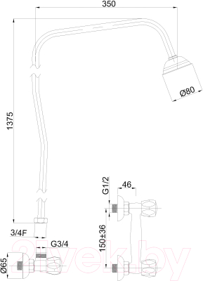 Смеситель Rubineta Rubin R-5 Globo / R50062