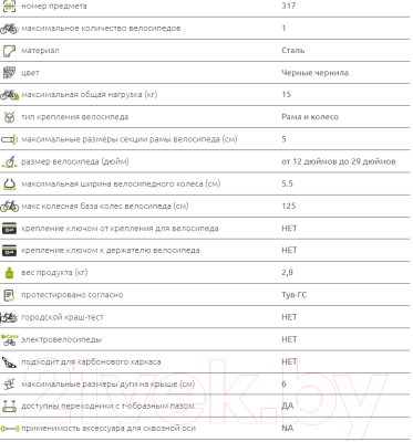 Автомобильное крепление для велосипеда Peruzzo Lucky Two / 317-PRZ