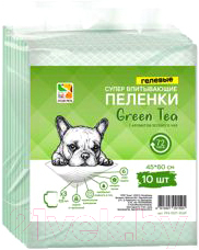 Одноразовая пеленка для животных Four Pets Green Tea PFA102T-10UP - фото