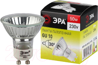 Лампа ЭРА GU10-JCDR MR16-50W-230V / C0027386