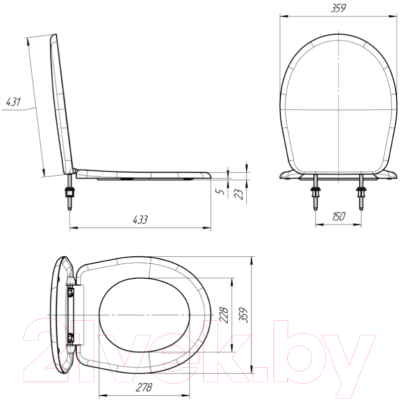 Сиденье для унитаза ИнкоЭр Каскад В00005612
