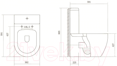 Унитаз напольный Aquatek Оберон AQ1273S-00