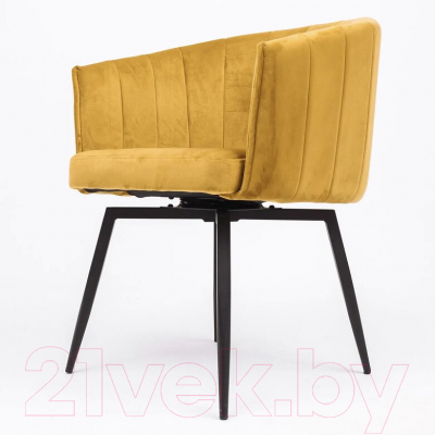 Стул AksHome Melon (карри велюр/черный)