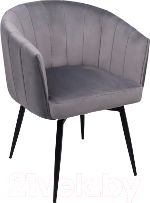 Стул AksHome Melon (серый велюр/черный) - фото