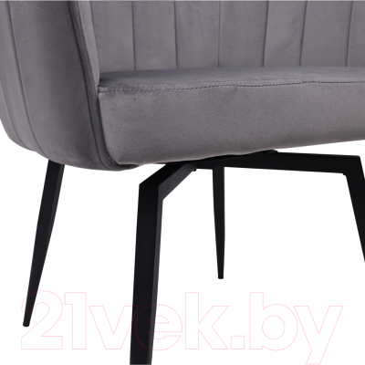 Стул AksHome Melon (серый велюр/черный)
