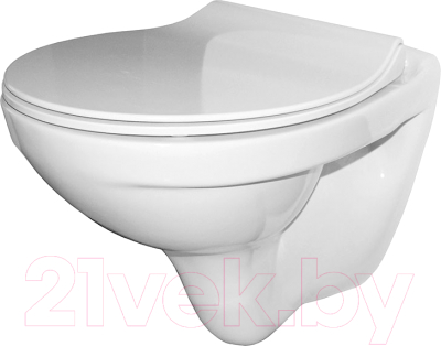 Унитаз подвесной Керамин Санти R Slim (с жестким сиденьем и микролифтом) - фото