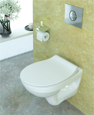 Унитаз подвесной Керамин Санти R Slim (с жестким сиденьем и микролифтом)