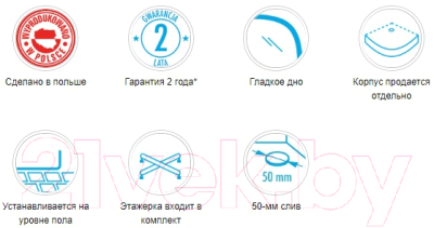 Душевой поддон Deante Deep KTD 042B