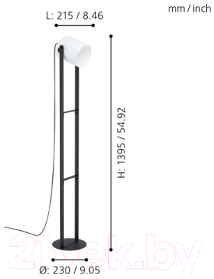 Торшер Eglo Hornwood 1 43429