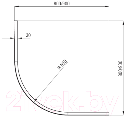 Экран для душевого поддона Deante Deep KTD 041O