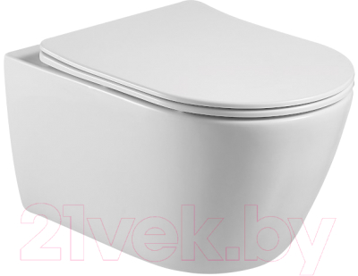 Унитаз подвесной Aquatek Бетта AQ1253W-00 (с сиденьем Slim и микролифтом) - фото