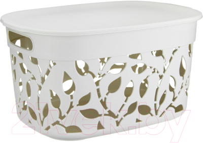 Корзина Idea Флора / М2363 (белый ротанг) - фото