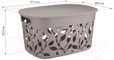 Корзина Idea Флора / М2363 (французский серый)